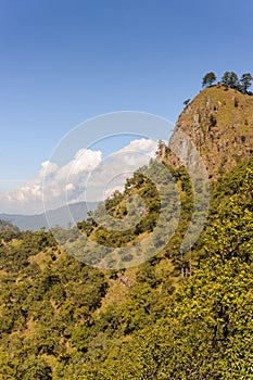 Sunny day at Doi Pha Ngom Chiang Rai Province Thailand.