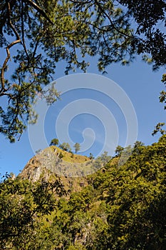 Sunny day at Doi Pha Ngom Chiang Rai Province Thailand.