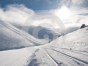Sunny day in Kalavrita ski center