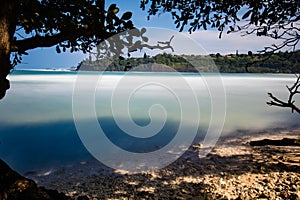 Hawaiian bay with sandy beach