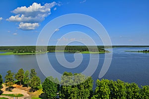 Sunny day landscape of the Lake Seliger