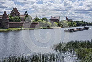 Sunny day in Malbork, the castle.