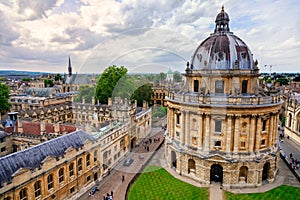 Sunny day at Radcliffe Camera in Oxford City