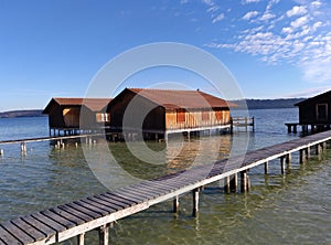 Sunny day at the starnberger lake - bavaria germany