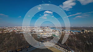 Sunny Day Time-lapse: Andriyivskyy Descent Overlooking Podil, Kyiv