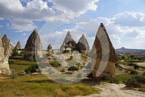 sunny day in the valley of stones in ÃÂ¡appadocia, Turkey