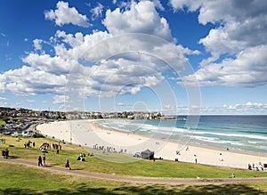 Sunny day view of bondi beach in sydney australia