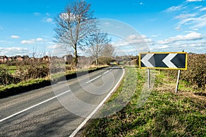 Sunny Day View of Empty UK Country Road