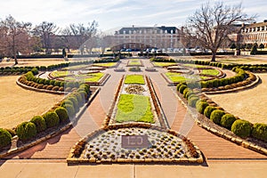 Sunny exteior view of the campus of Oklahoma State University