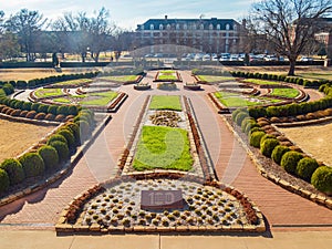 Sunny exteior view of the campus of Oklahoma State University