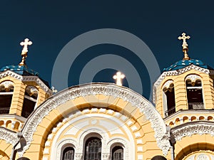 The sunny exterior of St Volodymyr`s Cathedral in Kyiv - KYIV - UKRAINE