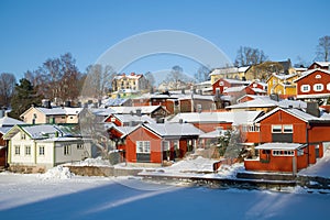 A sunny February day in Porvoo. Finland