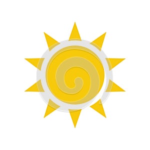 Sunny flat weather vector icon. Forecast  climate and meteorology icons  widget icons.
