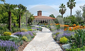 Serene Garden Path & Building