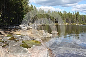 A shore of the huge Imandra Lake photo