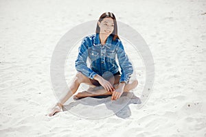 Sunny girl on a beach