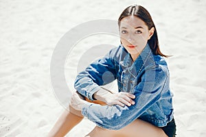Sunny girl on a beach