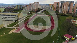 Sunny Hill Football Field Kielce Sloneczne Wzgorze Aerial View Poland