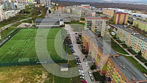 Sunny Hill Football Field Kielce Sloneczne Wzgorze Aerial View Poland