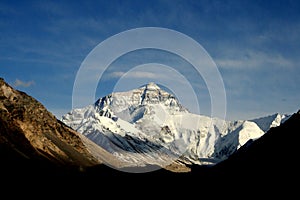 Sunny Himalayas Everest moutain photo