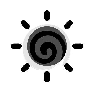 Sunny icon flat vector