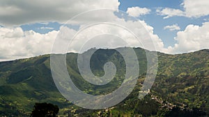 Sunny landscape of the Ecuadorian mountains photo