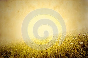 Sunny meadow background