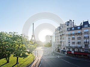 Soleggiato mattina un la Torre Parigi Francia 