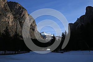 Sunny morning in the Langental Valley, Wolkenstein