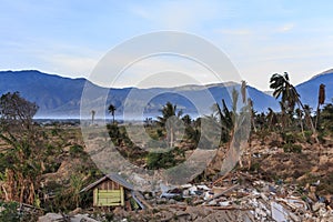 A sunny morning at the village petobo lost due to liquefaction