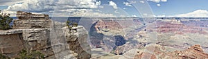 Sunny panorama of a Grand Canyon