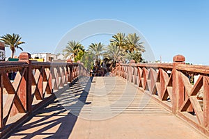 Sunny resort beach at the coast shore of Red Sea in Dahab, Sinai, Egypt, Asia in summer hot. Famous tourist destination near of