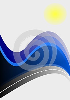 Sunny road illustration