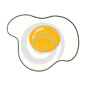 Fried egg illustration isolated on white background