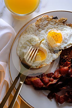 Sunny Side Up Eggs Bacon