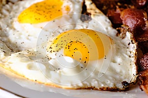 Sunny Side Up Eggs Bacon