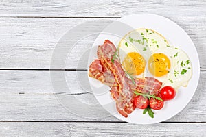 Sunny Side Up Eggs with bacon