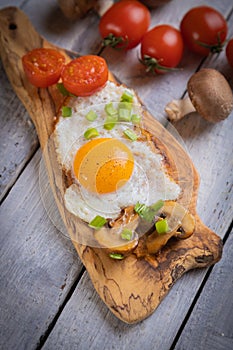 Sunny side up fried eggs