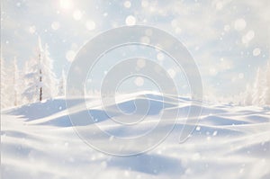 Sunny snow background