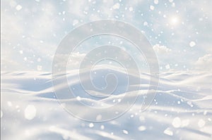 Sunny snow background