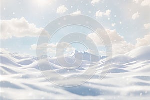 Sunny snow background