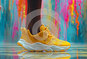 Sunny Stride: Yellow Summer Sneakers Collection