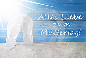 Sunny Summer Background, Muttertag Means Happy Mothers Day