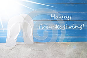 Sunny Summer Background, Text Happy Thanksgiving