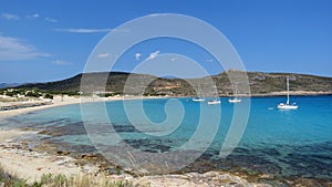 Sunny summer day on a paradise Greek island