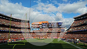 A sunny Sunday at First Energy Stadium in Cleveland, Ohio