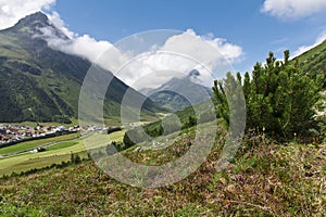 Sunny Tirol Valley Landscape