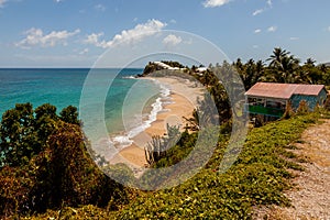 Sunny Tropical Caribbean Beach Landscape