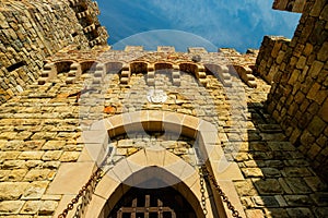 Sunny view of the 13th-century style Castello di Amorosa