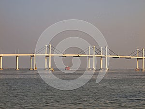 Sunny view of the Amizade Bridge photo